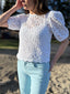 Cherished Lace Tee -White
