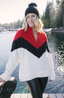 Maribel Sweater - Multi Chevron