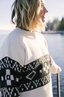 Lenni Sweater - Oatmeal Black Fairisle