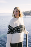Lenni Sweater - Oatmeal Black Fairisle