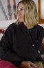 Chanson Sweater with Pearl Closure - Black