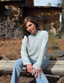 Monica Stripe Crew - Ice/Ecru