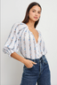 Mariah Blouse - Bluebell Stripe
