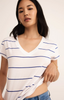 Striped Modern V-Neck Tee