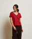 Hendrix V-Neck Tee - Maple Red