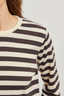 Stef Long Sleeve Crew Neck- Mocha Stripe