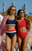 Mackenzie Swim Top - Americana Colorblock