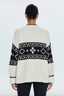 Lenni Sweater - Oatmeal Black Fairisle