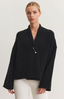 Chanson Sweater with Pearl Closure - Black