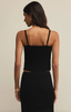 Fernanda Cropped Crochet Tank - Black