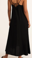Coast Linen Maxi Dress-Black