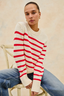 Alise Sweater - Cherry Stripe