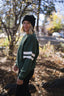 Clare V. Oversized Varsity Sweatshirt- Forest