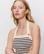 Sunkissed Rib Halter - Black/Macrame