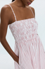 Bianca Smocked Bodice Dress - Ruby Stripe