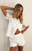 Lexie Top White Magnolia Eyelet