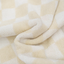 Checker Beach and Bath Towel- Cream/White