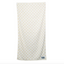 Checker Beach and Bath Towel- Cream/White