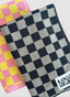 Checker Beach Towel- Blk/Grey