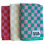 Checker Beach Towel- Kelly/Bubble Gum