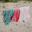 Checker Beach Towel- Kelly/Bubble Gum