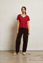 Hendrix V-Neck Tee - Maple Red