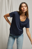 Hendrix V-Neck Tee Navy