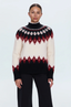 Astrid Sweater- Fair Isle Oxblood