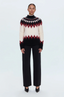 Astrid Sweater- Fair Isle Oxblood