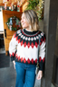 Astrid Sweater- Fair Isle Oxblood