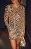 Maddison Mini Dress - Gold Metallic Sequins