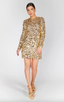 Maddison Mini Dress - Gold Metallic Sequins