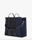 Clare V. Simple Tote - Navy Suede Racing Stripes