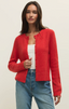 Medina Ribbed Cardigan - Red Lotus