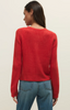Medina Ribbed Cardigan - Red Lotus