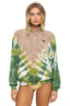 AV-Hand Dyed V Relaxed Hoodie - Tie Dye Sand/Jungle