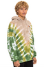 AV-Hand Dyed V Relaxed Hoodie - Tie Dye Sand/Jungle