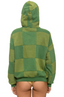 AV Checked Quilt Relaxed Pullover Hoodie - Jungle Green/Palm