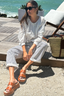 Family Cargo Pants - Indigo Stripe
