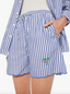 The Drawn Freeballer Short - White and Blue Stripe