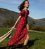 Roxanne Ankle Dress - Fiore Rosso