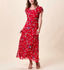 Roxanne Ankle Dress - Fiore Rosso