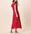 Roxanne Ankle Dress - Fiore Rosso