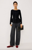 Diane Cardigan Shirt-Black