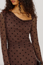 Cambria Dress-Chocolate Polka Dot