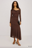 Cambria Dress-Chocolate Polka Dot