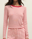 Night in Stripes Top- Red Multi