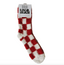 Cozy Checker Socks - Red/Cream