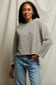 Briana French Terry Stripe Top