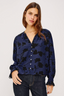 Magda Shirt - Navy Tossed Roses